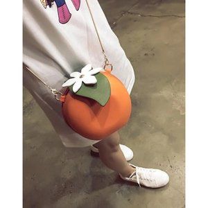 Fruity Orange Crossbody Fun Girls Women Shoulder Bag Purse